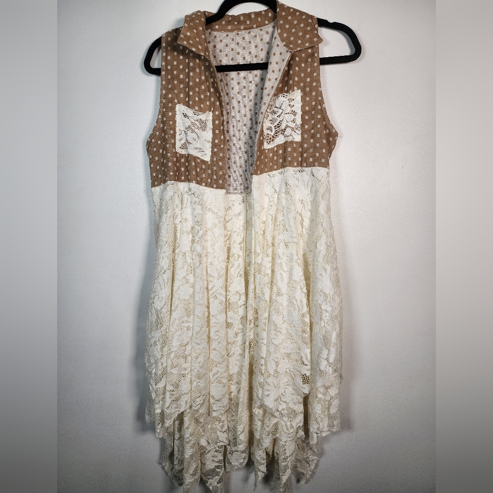 Boho Lace Patchwork Top - image 2